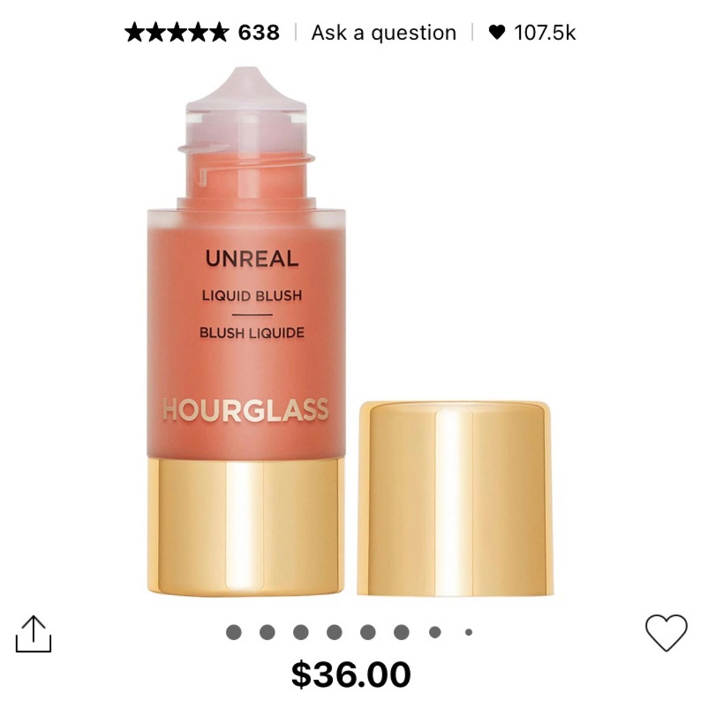Hourglass unreal liquid blush in moment